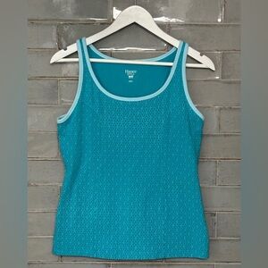 Hanes Ladies’ Turquoise Workout Tank - Size Large